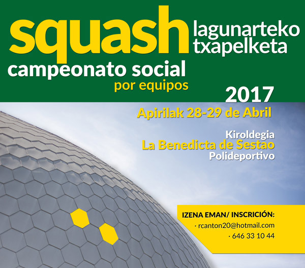 27 y 28 de abril, Campeonato Social por equipos en la Benedicta