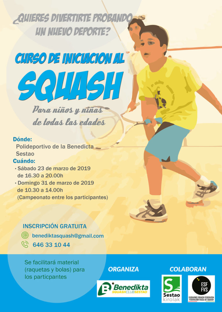 Curso de iniciación al squash para los más pequeños