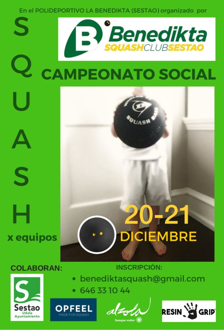 19 y 20 de diciembre, Campeonato social Benedikta 2019 (por equipos)